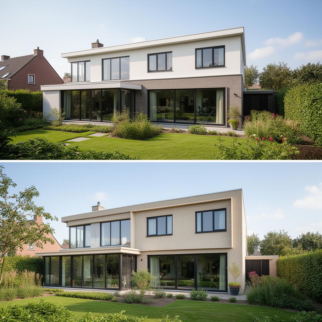 Gerenoveerd huis na renovatie